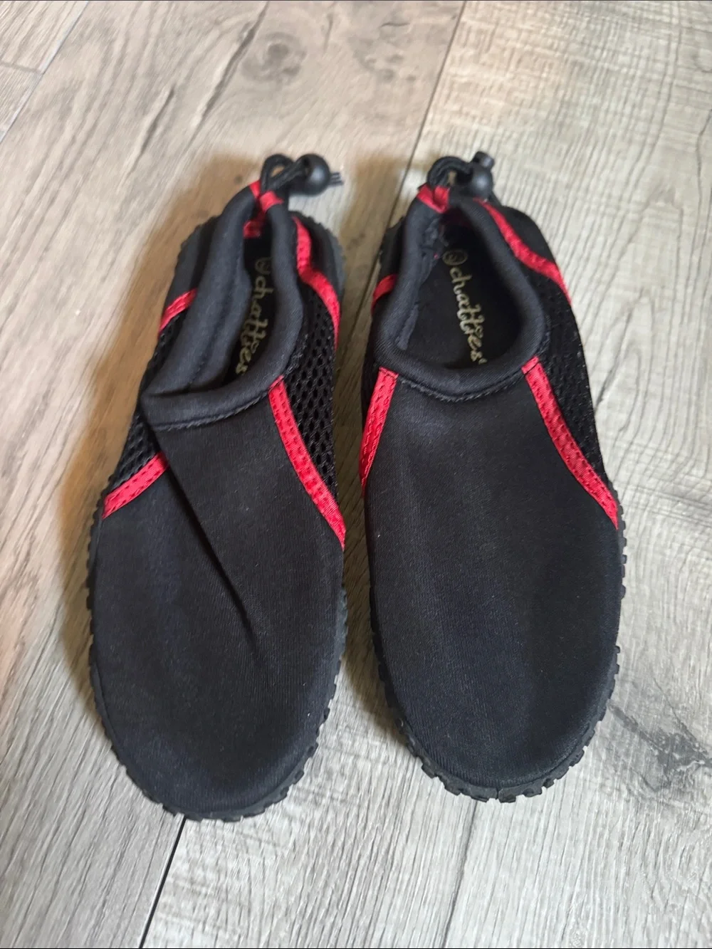 chatties Black and Red Kids Water Shoes